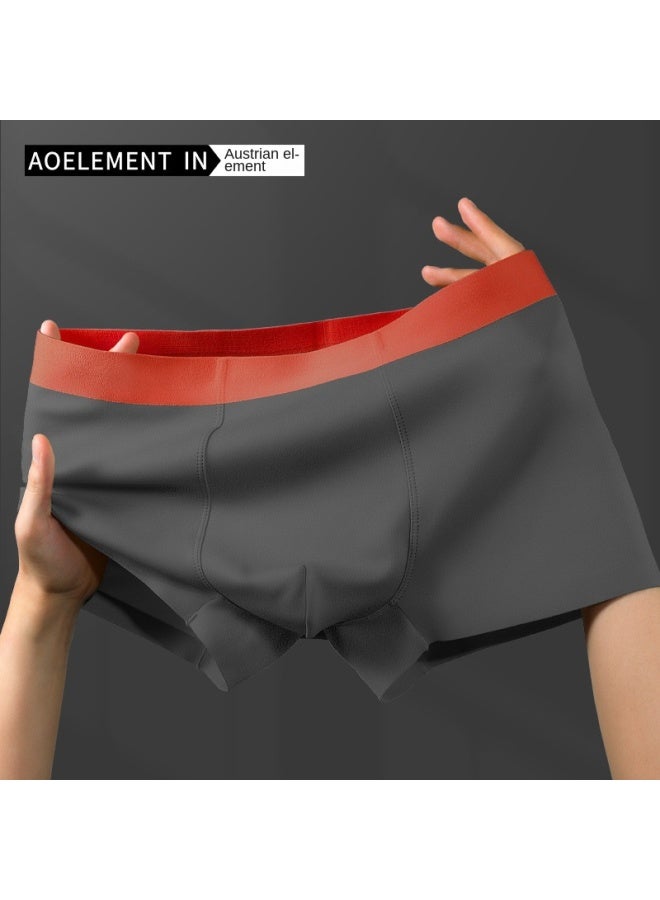 Austrian Element Men's Underwear, Men's 120-count Ice Silk Double-sided Seamless Boxer Briefs, Comfortable Boxer Briefs, Boys' Shorts And Underwear - Image 2