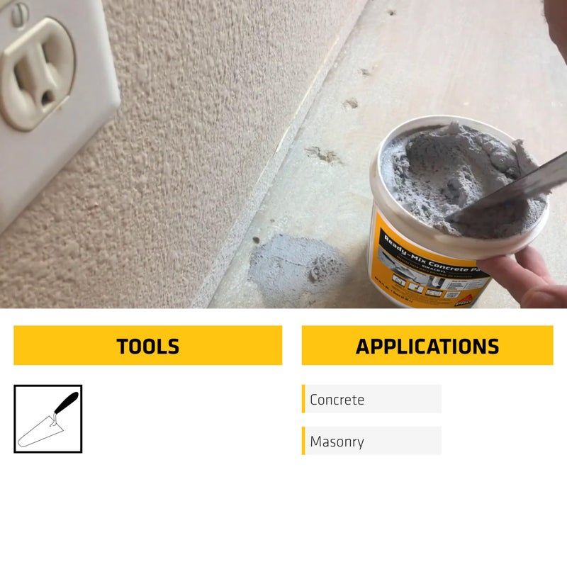 SIKA سيكا - سيكرايل - رمادي - معجون خرسانة جاهز - لإصلاح الشقوق والتآكل في الخرسانة والمباني - ذو ملمس - 1 لتر (عبوة من 1) - Image 5