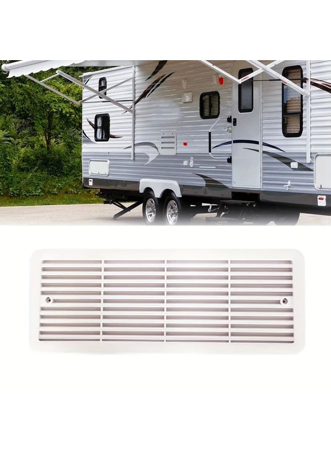 Thetford Refrigerator Ventilation Grille Cover White 483mm X 186mm RV Replacement Part Vertical Ridge Enhanced Airflow Compatible Caravan RV Refrigerators Cover Only Vehicle Cooling Efficiency Smooth Appearance - Image 1