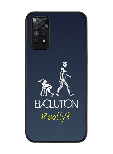 Rugged Black edge case for Redmi Note 11 4G/Redmi Note 11S Slim fit Soft Case Flexible Rubber Edges Anti Drop TPU Gel Thin Cover - Evolution Really (Grey)
