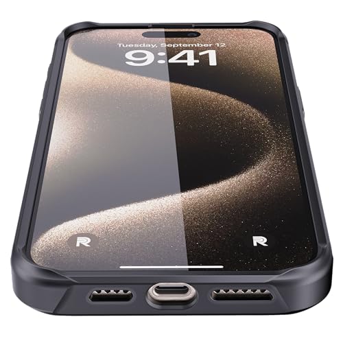 REBEL Case for iPhone 15 Pro Max [Gen-5 Aramid Fiber] Strong MagSafe Compatible, Grippy Sides, Shockproof Corners, Metal Lens + Buttons, Upgraded Protective Design, 6.7 Inch Phone 2023 (Black) - Image 3