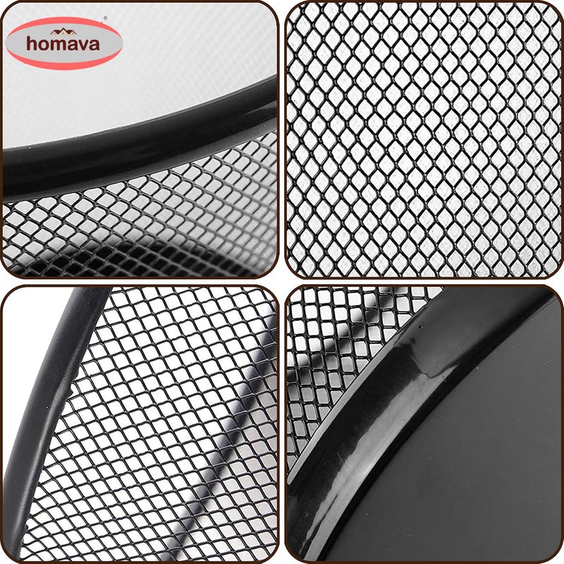 HOMAVA Metal Mesh Big Size Dustbin For Room For Kids,Waste Paper Basket | 235 X 265 X 190 MM | Pack 2 | Black - Image 3