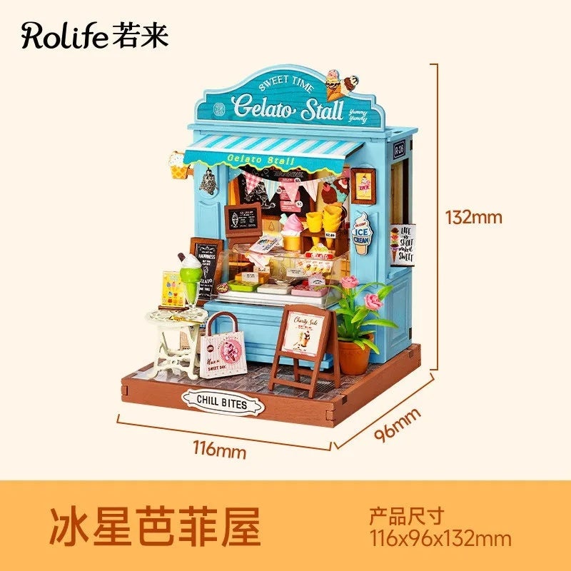 Rolife Little Warm Space Series Wooden Building Block DIY House Assembly Model Educational Toy Miniature Scene Ornament Gift, DS052 5656617 - Image 1