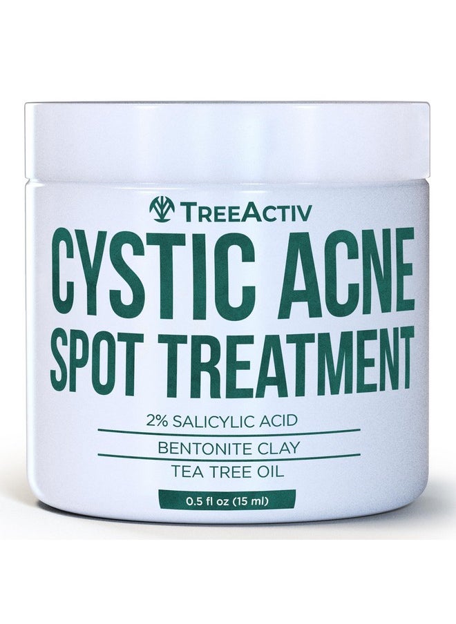 TreeActiv TreeActiv Salicylic Acid Cystic Acne Spot Treatment, 0.5 fl oz, Acne Treatment for Face, Acne Spot Cream, Hormonal Acne Treatment, Acne Spot Treatment for Face and Body, Acne Cream for Teens & Adults  - Image 1