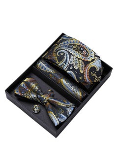 5 pcs high-end tie for men business professional formal tie bow tie cufflinks square scarf fashion accessories gift box