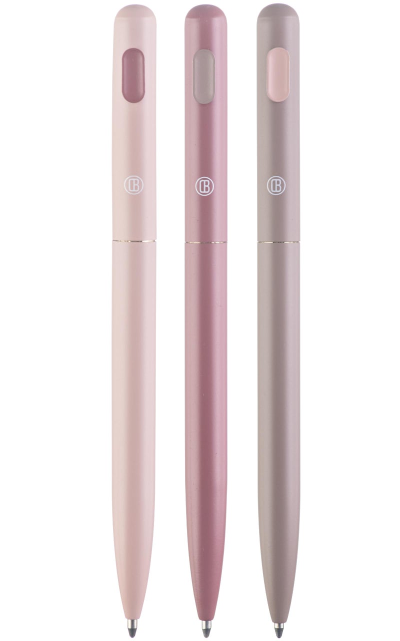 DIVERSEBEE Black Ink Ballpoint Pens, 3 Pack Retractable No Bleed Bible Pens, Cute Aesthetic Pastel Pens for Teachers, Bible Study Journaling Supplies, School Office Gifts Accessories, 1.0mm (Blush) - Image 1