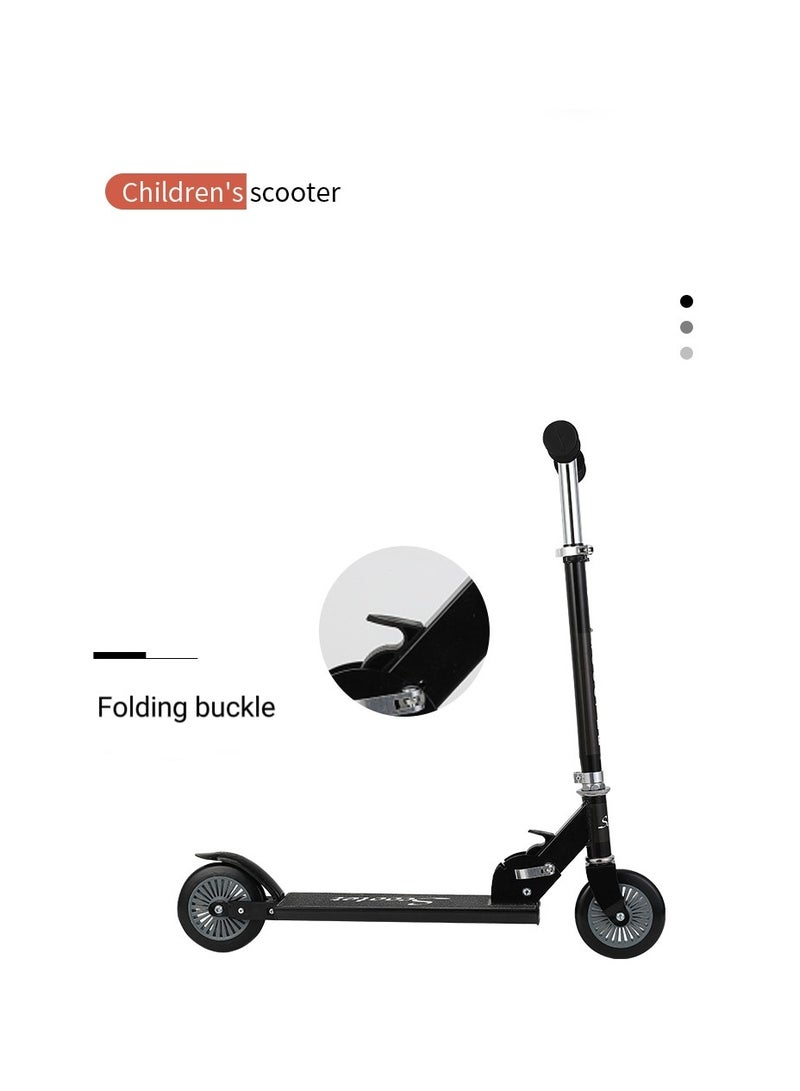 Generic BITS N PIECES Children's scooter, scooter for boys and girls, suitable for 6~12 years old, lightweight, foldable, adjustable handlebar (black)  - Image 4