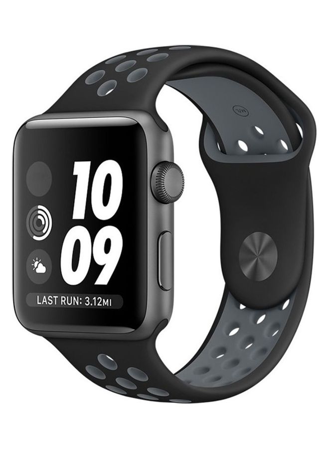 HuHa Replacement Strap Watchband For Apple Watch Series 7 41mm / 6 / SE / 5 / 4 40mm / 3 / 2 / 1 38mm Black/Grey - Image 1