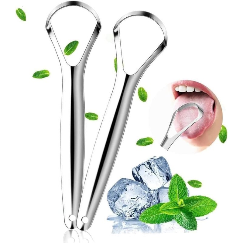 VENDLY Tongue Cleaner 2-Pack -100% Stainless Steel, BPA-Free, Medical Grade Scraper for Bad Breath | Oral Hygiene | Comfortable & Flexible Handle | Easy & Safe to Use - Image 1
