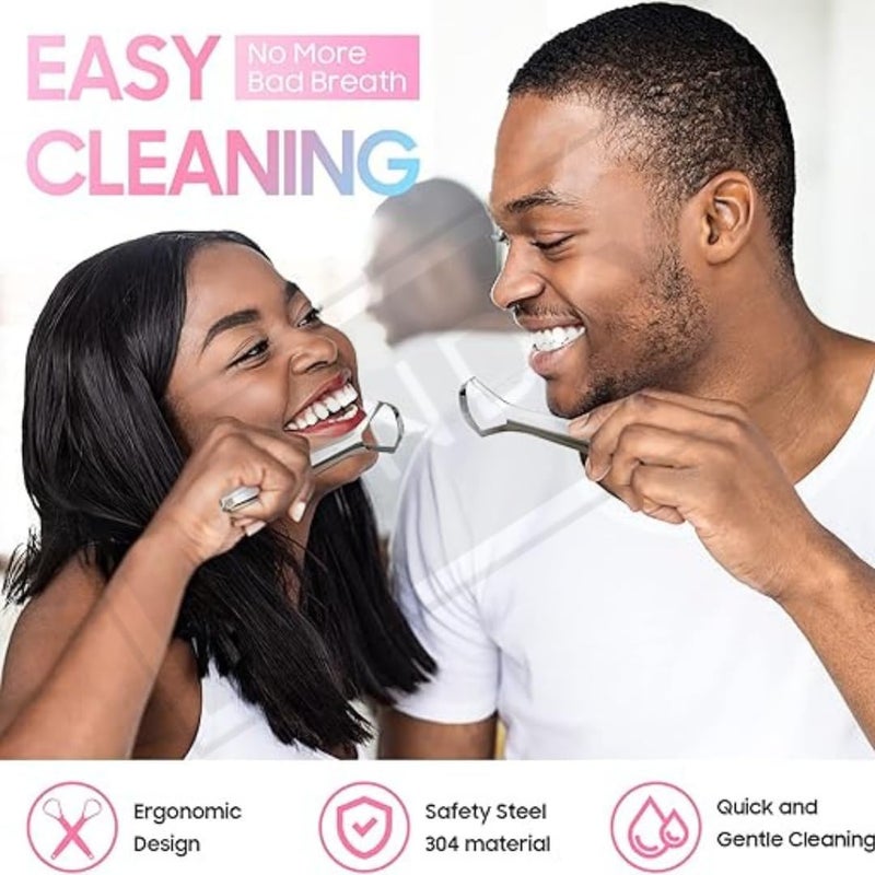 VENDLY Tongue Cleaner 2-Pack -100% Stainless Steel, BPA-Free, Medical Grade Scraper for Bad Breath | Oral Hygiene | Comfortable & Flexible Handle | Easy & Safe to Use - Image 5