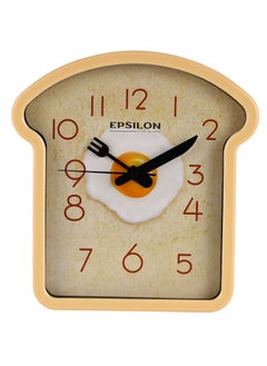 Epsilon Wall Clock- EPSWC1560 Kitchen Themed, Toast Shaped, Wall-Mounted, 1*AA Battery Operated and Durable Plastic Case and Glass Lens, Attractive Design, Silent Operation/ Ideal for Home  - Image 1