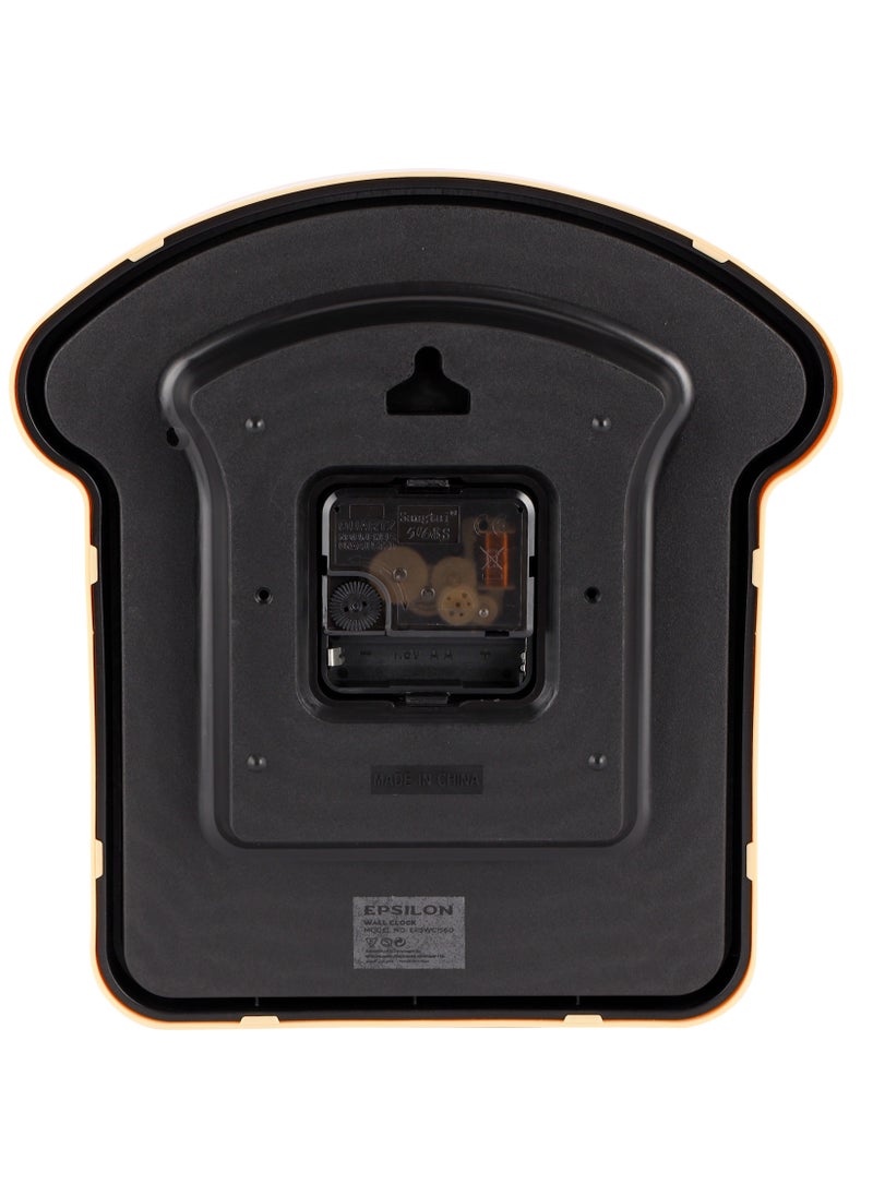 Epsilon Wall Clock- EPSWC1560 Kitchen Themed, Toast Shaped, Wall-Mounted, 1*AA Battery Operated and Durable Plastic Case and Glass Lens, Attractive Design, Silent Operation/ Ideal for Home  - Image 3