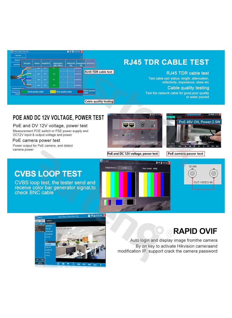 Generic - IPC-9800ADHS-Plus CCTV IP&Analog Camera Tester Test 7-inch - Image 1