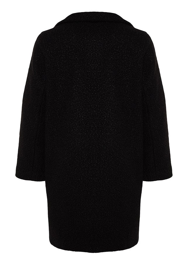 trendyol - Black Midi Boucle Coat TWOAW24KB00089 - Image 1