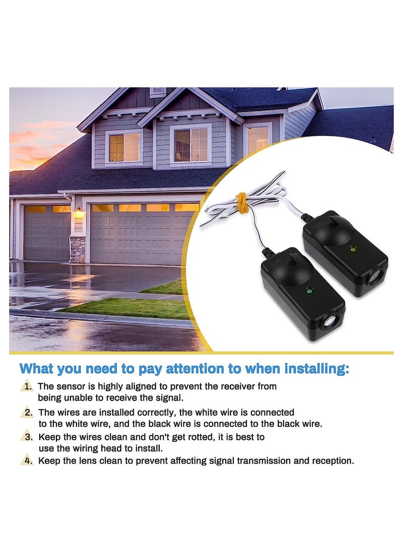 41A5034 Safety Sensor Kit, Replacement for Craftsman/Chamberlain/Liftmaster Garage Door Sensor, Compatible with Liftmaster/Chamberlain/Craftsman Garage Door openers Made After 1997 - Image 3