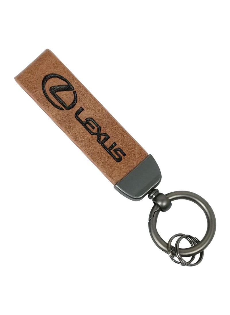 LEXUS Car Key Chain Super Finish Metal Ring PU Leather Strap Keychain Home Key Chain Car Keychain LEXUS - 1Pcs  - Image 3