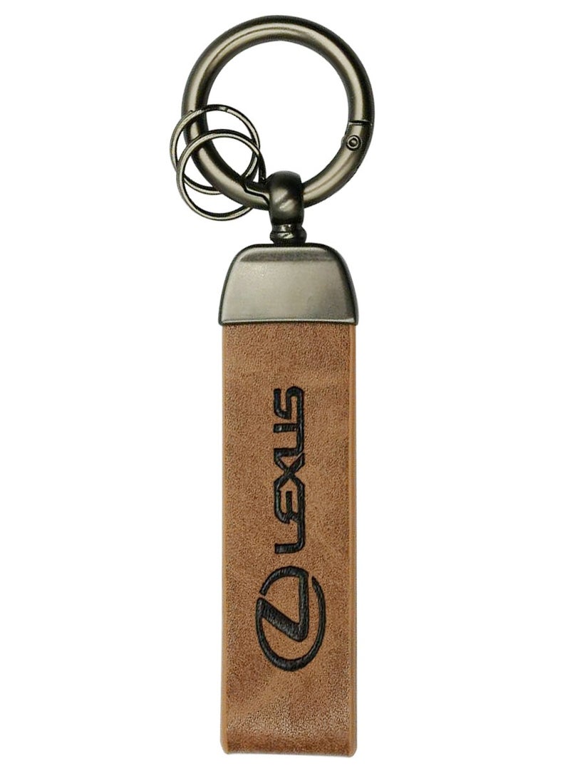 LEXUS Car Key Chain Super Finish Metal Ring PU Leather Strap Keychain Home Key Chain Car Keychain LEXUS - 1Pcs  - Image 5