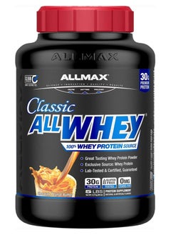 Allmax ALLMAX Classic ALLWHEY, Peanut Butter - 5 lb - 30 Grams of Protein Per Scoop - Gluten Free - Approx. 49 Servings 