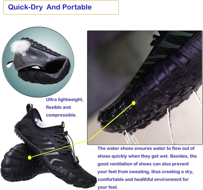 ziitop Water Shoes Mens Women Barefoot Shoes Quick Dry Aqua Outdoor Sports for Swim Pool Beach Surf Walk Water Yoga River Lake Hiking Kayaking - Image 5