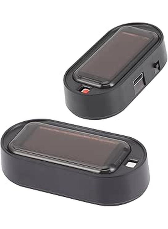 سيارة تعمل بالطاقة الشمسية لمكافحة السرقة تحذير ضوء LED وامض مع شحن USB سهلة التركيب - Image 1
