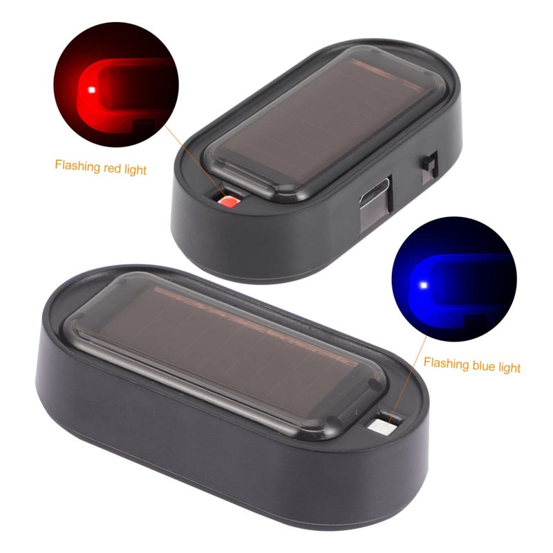 سيارة تعمل بالطاقة الشمسية لمكافحة السرقة تحذير ضوء LED وامض مع شحن USB سهلة التركيب - Image 4