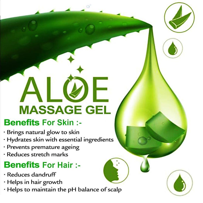 NutriGlow Sunscreen Lotion SPF 40 PA for Men Women All Skin Types 120ml Packof 2 and NutriGlow Aloe Vera Gel 120ml Pack of 2 - Image 3