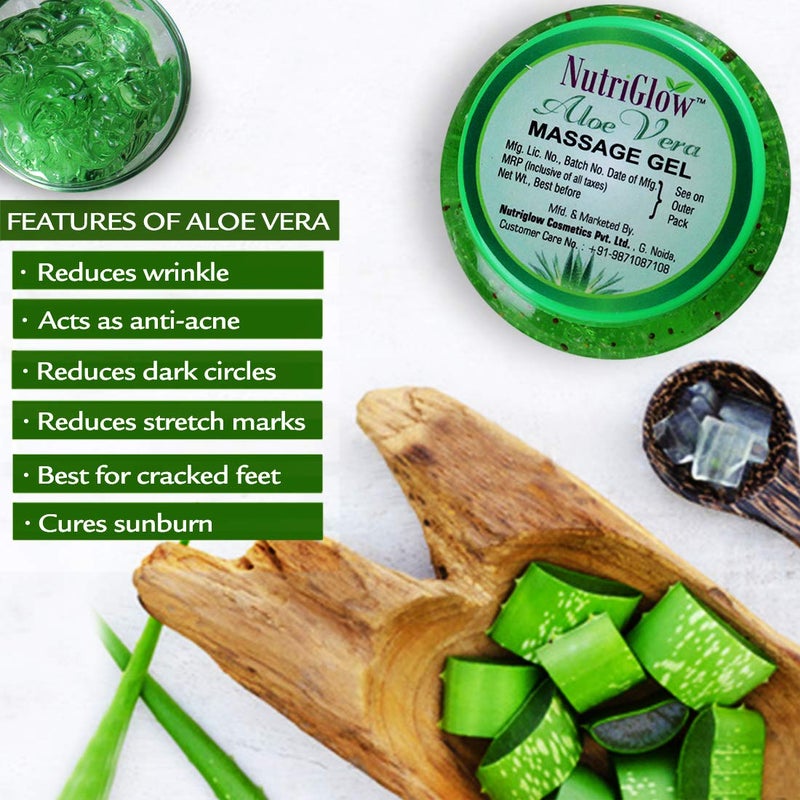 NutriGlow Sunscreen Lotion SPF 40 PA for Men Women All Skin Types 120ml Packof 2 and NutriGlow Aloe Vera Gel 120ml Pack of 2 - Image 4