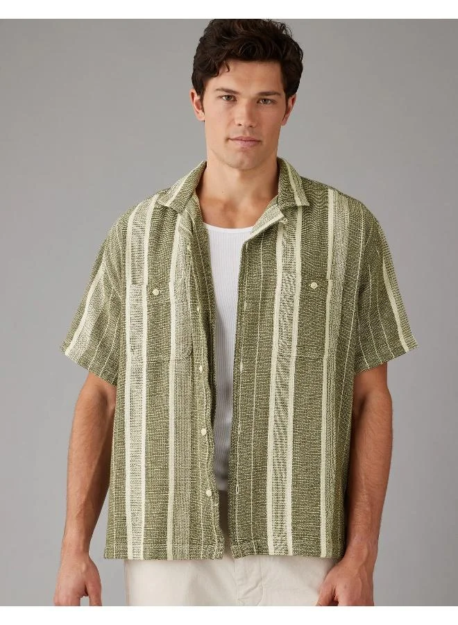 امريكان ايجل Striped Relaxed Fit Button Down Shirt