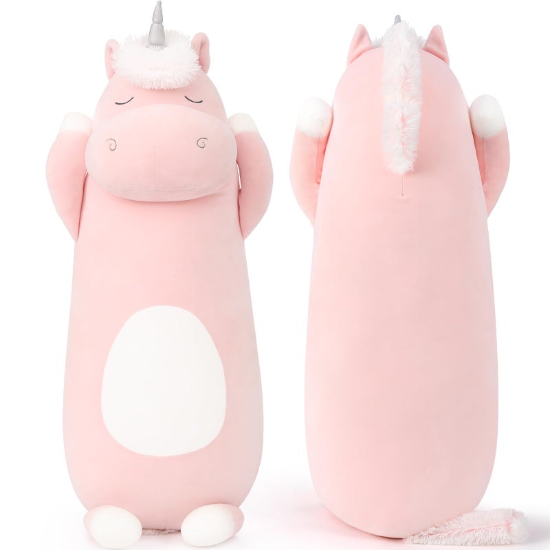 MorisMos Big Unicorn Body Pillow 362 Plush Unicorn Stuffed Animal Super Soft Hugging Pillow for Girl Kid Giant Stuffed Animal Plush Pillow for Christmas Birthday Valentines GiftPink - Image 2