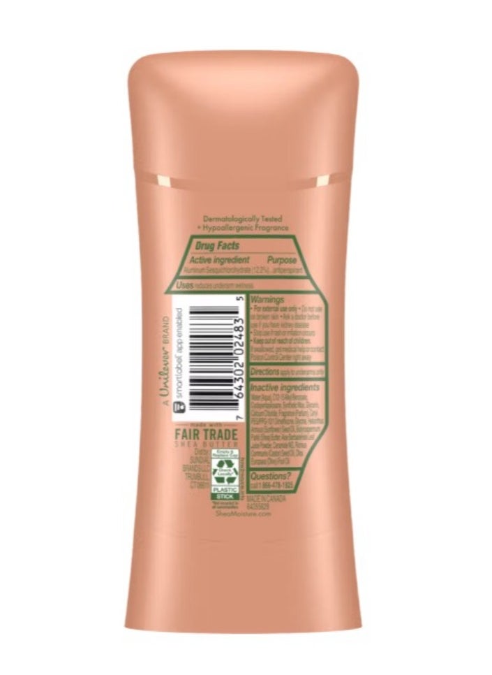 SheaMoister - SheaMoisture Desodorante antitranspirante en barra de aloe vera sensible y ceramidas, unidades para protección contra el sudor y el olor 48HR sin parabenos y sin aceite mineral 74ml - Image 1