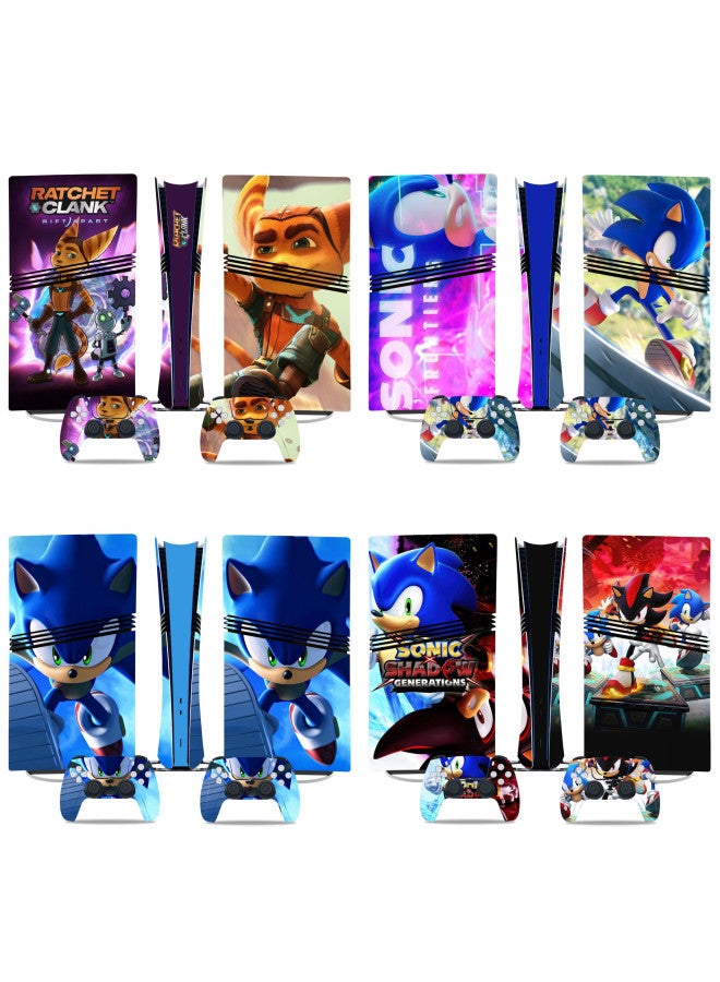 Chivalrous PS5 Pro Game Machine Color Stickers Color Film Body P5 Sticker Skin Sticker Ratchet-Color:TN-P5PDigital-1550 - Image 2