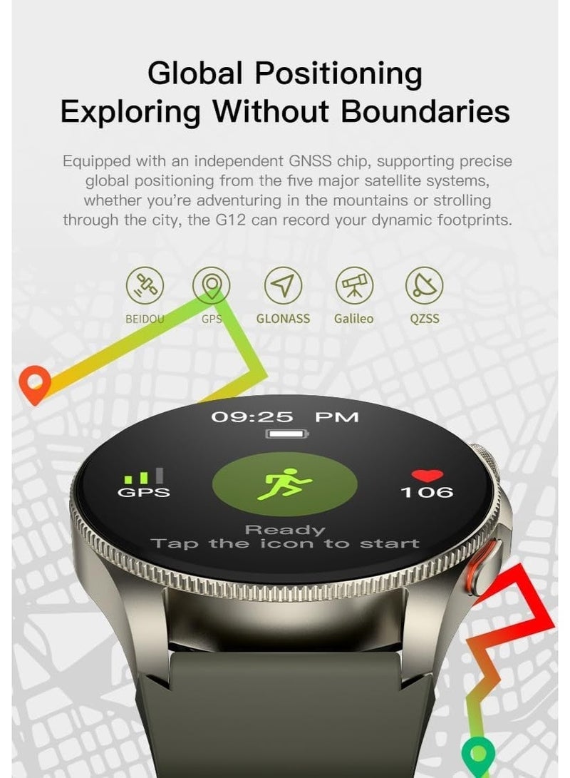 Outbox OB12 Smart Watch – 1.43" AMOLED, 4G Calling, 5-System Global GNSS Tracking, 3ATM Water Resistant. - Image 4