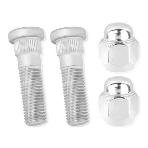 Salior 2 Set Wheel Stud Bolt Kit,M12x1.5 Wheel Bolts & Wheel Lug Nuts OEM#52950-14140,52950-M1000 for Front/Rear Wheel,Compatible with Hyundai Santa Fe Sonata,Kia Rio Sportage - Image 1