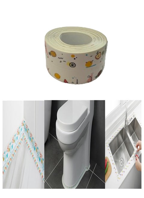Waterproof & Adhesive Caulk Strip Flexible Self Tape for Kitchen Bathroom Bathtub Toilet Wall Floor Tile Sealer Moisture Mold Protector 1 Roll