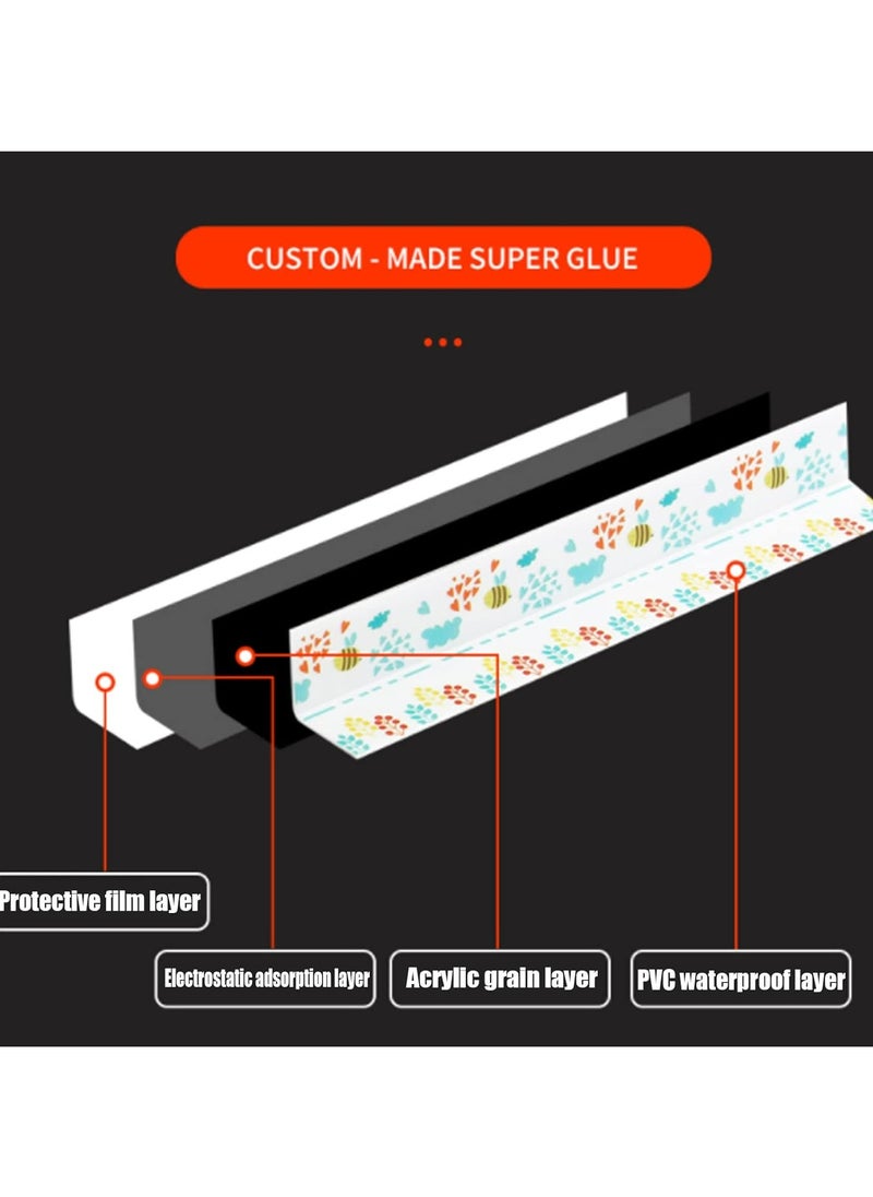 JOLLITY LLC Waterproof & Adhesive Caulk Strip Flexible Self Tape for Kitchen Bathroom Bathtub Toilet Wall Floor Tile Sealer Moisture Mold Protector 1 Roll  - Image 4