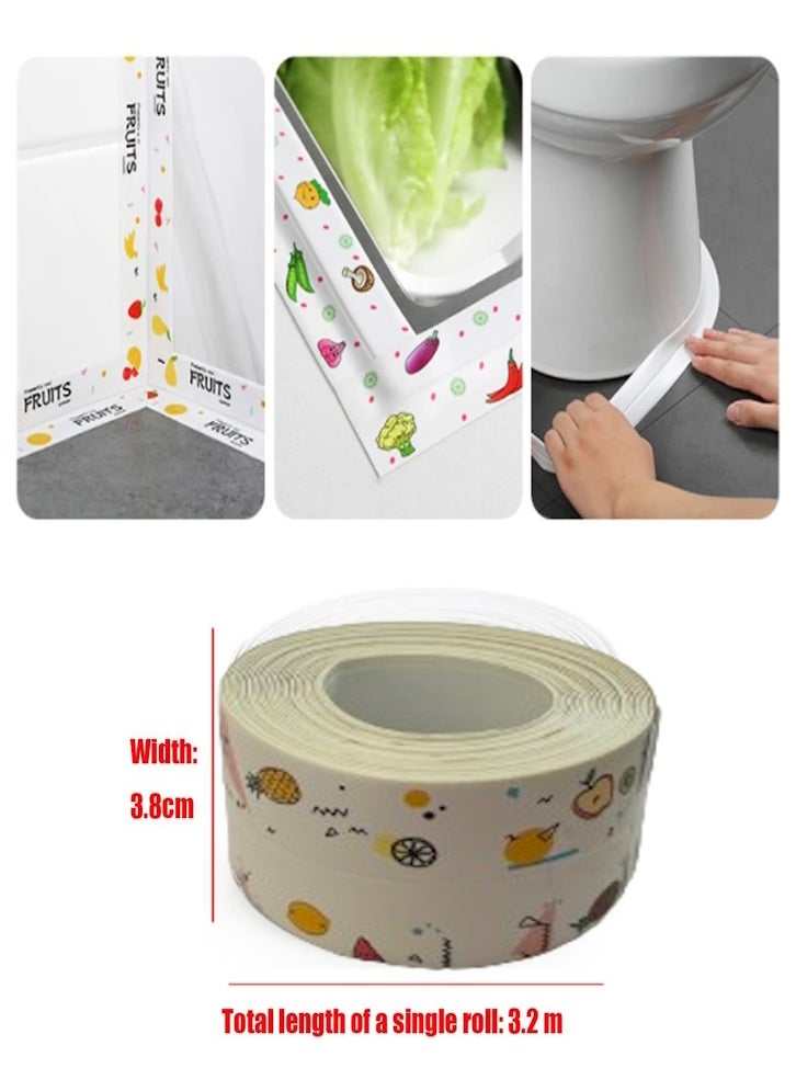 JOLLITY LLC Waterproof & Adhesive Caulk Strip Flexible Self Tape for Kitchen Bathroom Bathtub Toilet Wall Floor Tile Sealer Moisture Mold Protector 1 Roll  - Image 2