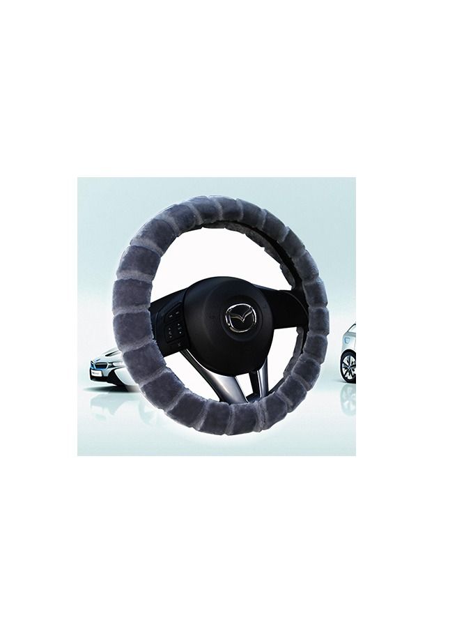 رويال Luxury Steering Wheel Cover 15"Inch (DYT-6006 Grey) Grey Color - Image 1