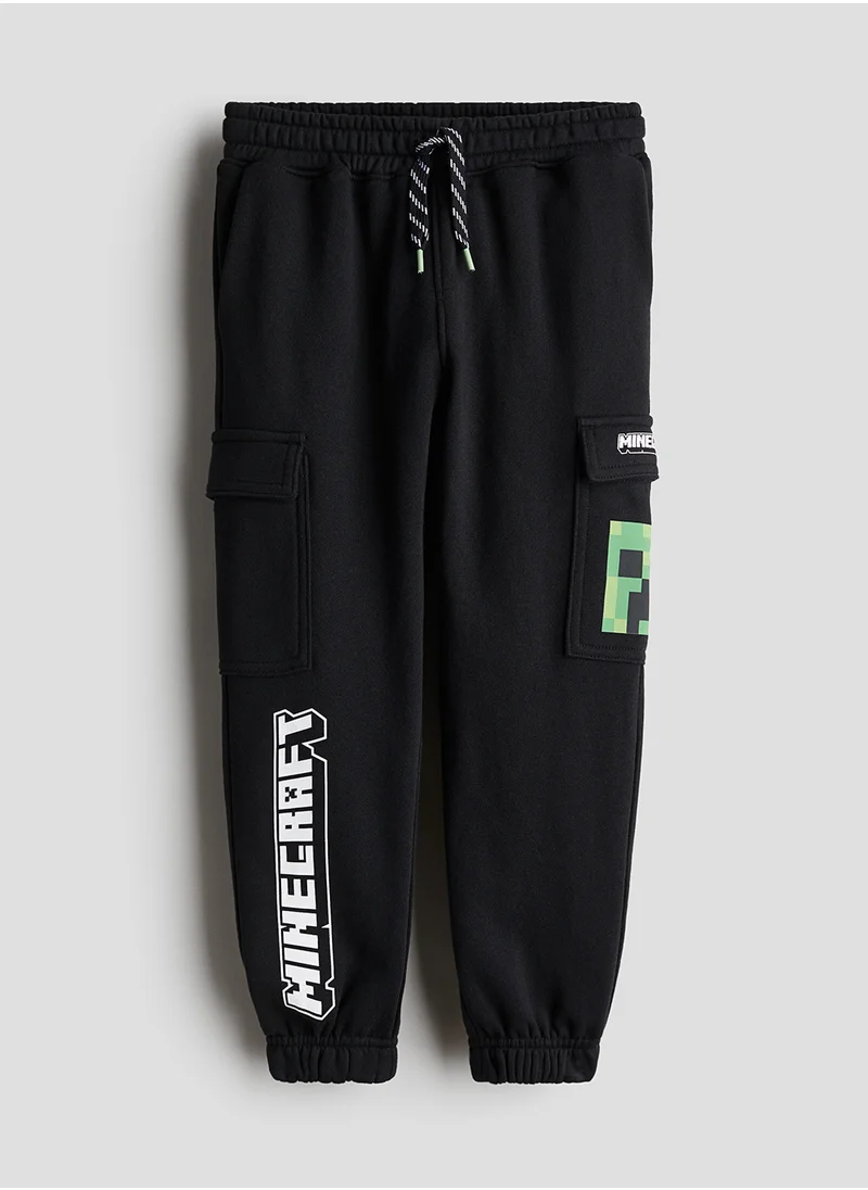 H&M Printed Cargo Joggers