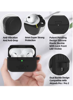 KASTWAVE KASTWAVE Headphone Protective Cover, Compatible with AirPods Pro 2nd/1st Generation Case Cover, Rugged Military Grade Protective Cover, with Apple AirPods Pro 2022/2019 Charging Case  - Image 4