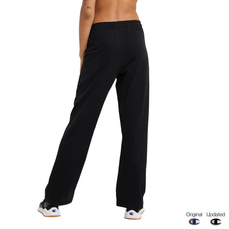 Champion, Lightweight Lounge, Comfortable Jersey Pants for Women, 31.5" (Plus Size Available), Black, Large - Image 2