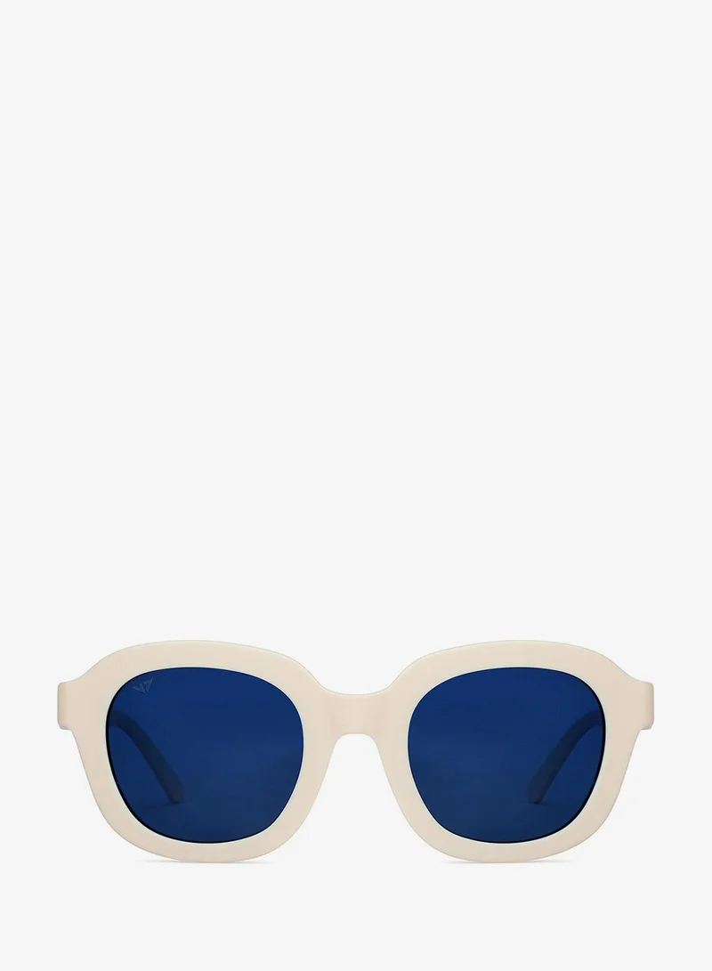 Vincent Chase Vincent Chase By Lenskart | Blue Full Rim Round | Branded Latest and Stylish Sunglasses | Polarized and 100% UV Protected | For Men & Women | Small | VC S14844
