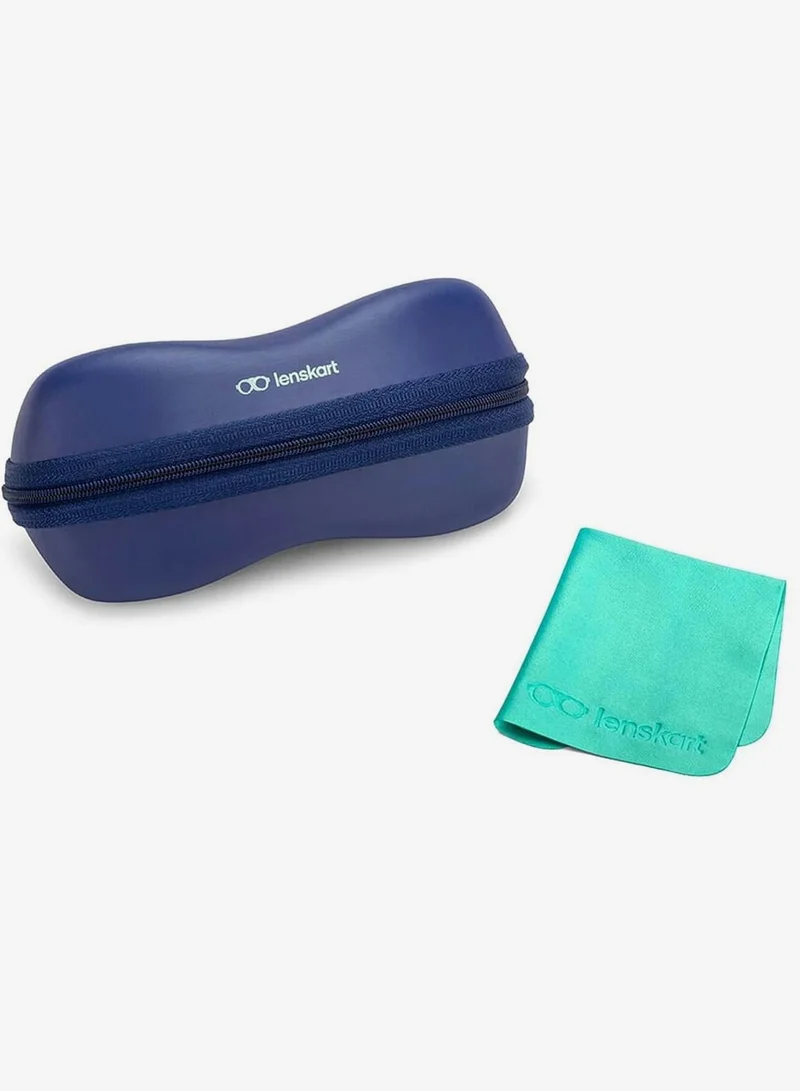 Vincent Chase  Vincent Chase By Lenskart | Blue Full Rim Round | Branded Latest and Stylish Sunglasses | Polarized and 100% UV Protected | For Men & Women | Small | VC S14844 for Women | Best Price UAE
