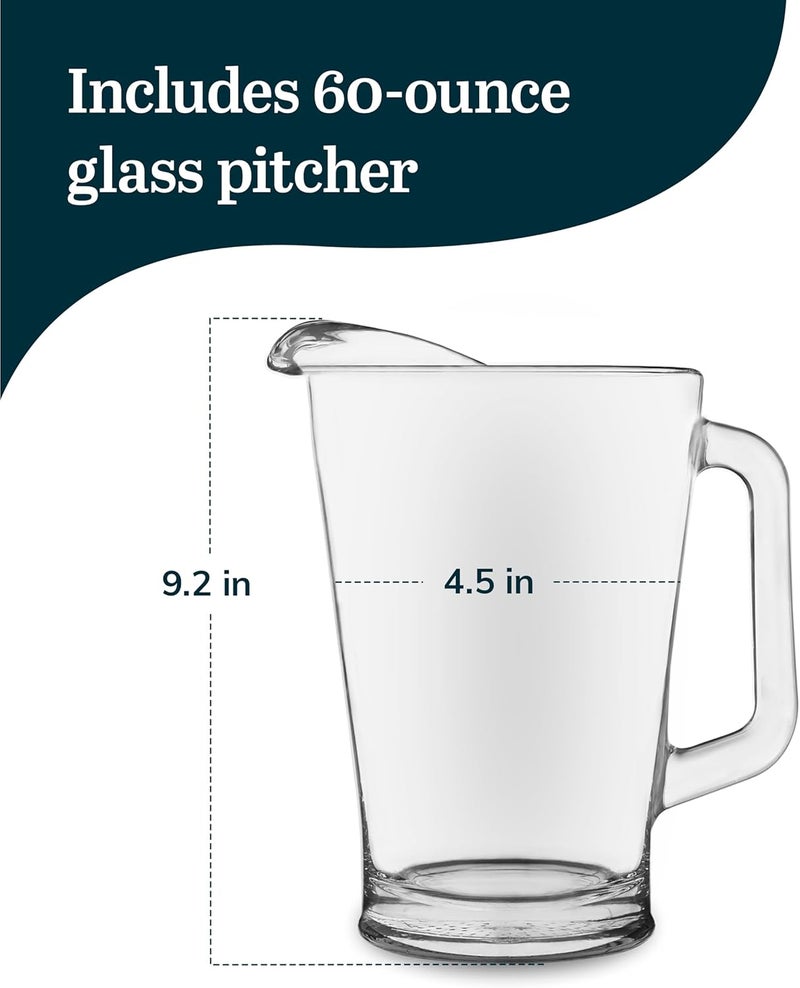 LIBBEY Glass Pitcher, 60-ounce - Image 3