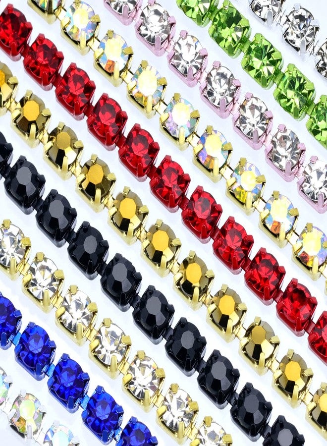 Dowarm 10 Yards 4MM Crystal Rhinestone Chain Trim for Sewing Crocs Shoes, SS16 Rhinestone Chain for Craft Cups Jewelry Wedding Bouquet DIY Decoration, Sewing Close Chain Trim, Silver - Image 4