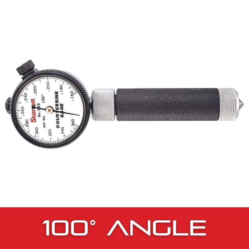 Starrett Inch Reading Dial Indicator Countersink Gage  for 100 Degree Countersinks  160360 Range 002 Graduations  6892Z - Image 3