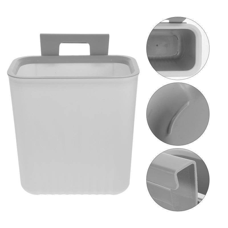 Wall Mounted Kitchen Trash Can White Plastic Press Ring For Cabinet Door Space Saving - Image 4