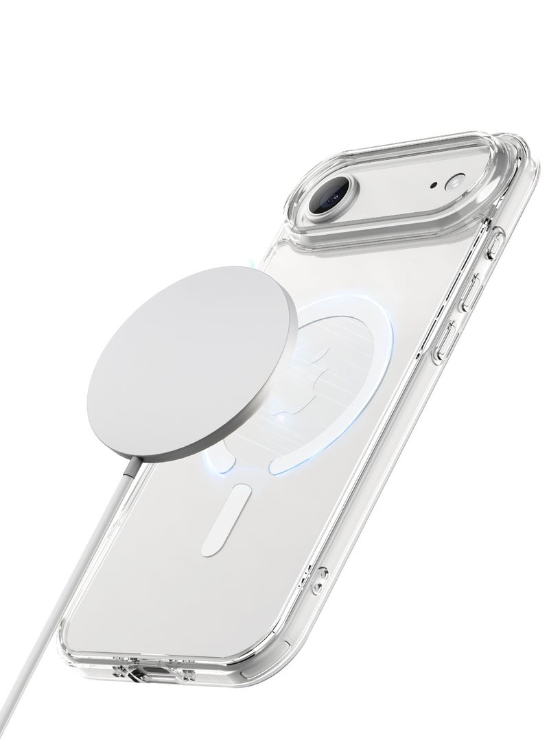 دبليو تيك حزمة حماية شاملة لهاتف آبل آيفون إير 5G 2025 3 في 1 - حقيبة شفافة مقاومة للصدمات مع ماسج سيف، واقي شاشة حرية الخصوصية من الحافة إلى الحافة، وواقي عدسة الكاميرا لحماية 360 درجة، سهولة التثبيت - شفاف/أسود - Image 4