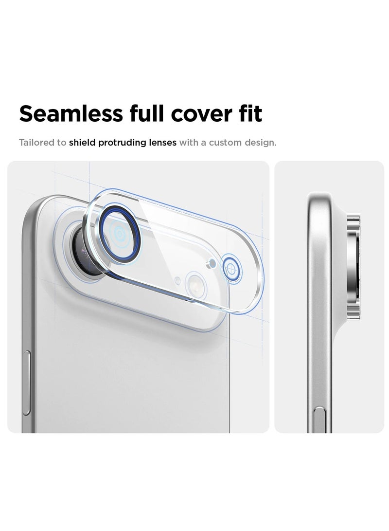 دبليو تيك حزمة حماية شاملة لهاتف آبل آيفون إير 5G 2025 3 في 1 - حقيبة شفافة مقاومة للصدمات مع ماسج سيف، واقي شاشة حرية الخصوصية من الحافة إلى الحافة، وواقي عدسة الكاميرا لحماية 360 درجة، سهولة التثبيت - شفاف/أسود - Image 5