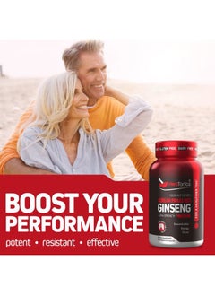 Herbtonics Korean Red Panax Ginseng 1500mg - High Potency Ginseng for Energy, Performance & Immune Support for Men & Women - Ginseng Root Extract Powder Supplement for Focus and Vitality -120 Capsules  - Image 2