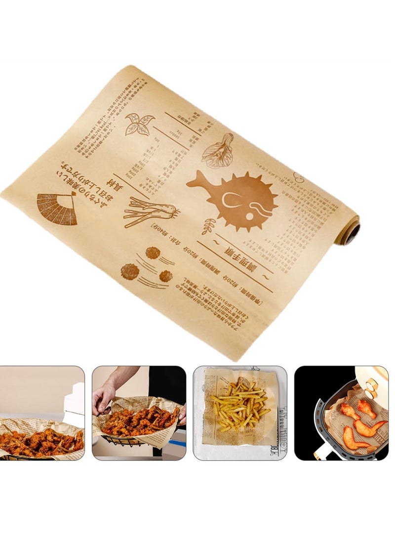 SYOSI 2 Roll Oven Blotting Paper 800 x 30 cm Baking Parchment BBQ Oil Paper Broiler Pan for Oven Patty Paper - Image 3